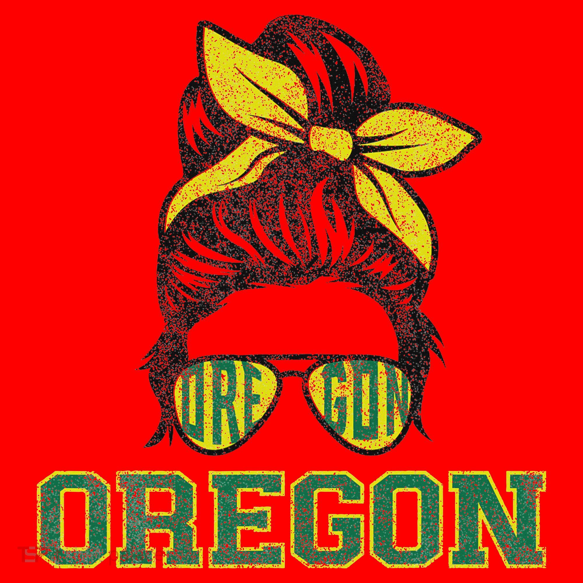 Oregon Lovers Messy Bun Oregon Souvenir Women Santa Hat