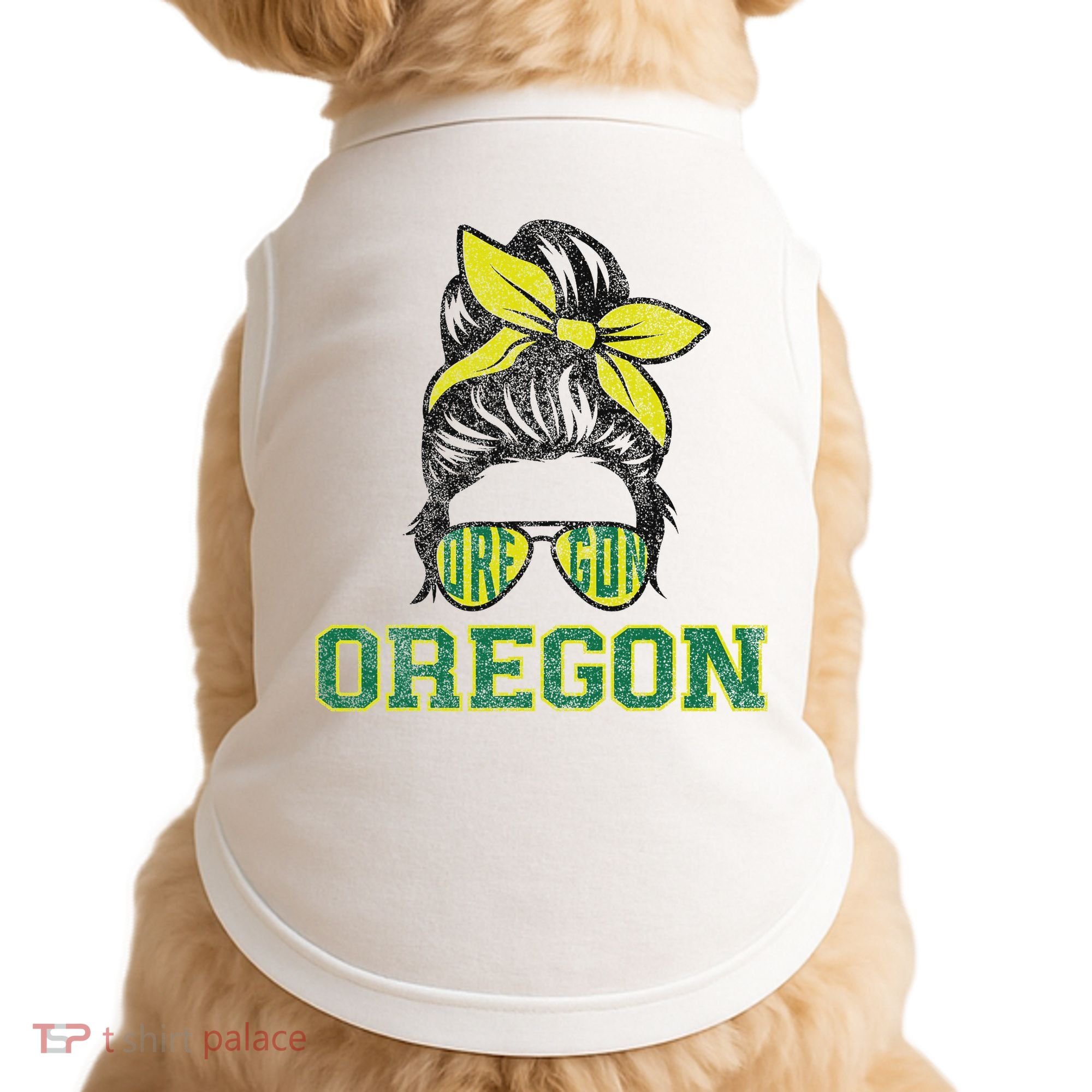 Oregon Lovers Messy Bun Oregon Souvenir Women Doggie Tank