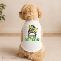Oregon Lovers Messy Bun Oregon Souvenir Women Doggie Tank thumb 2