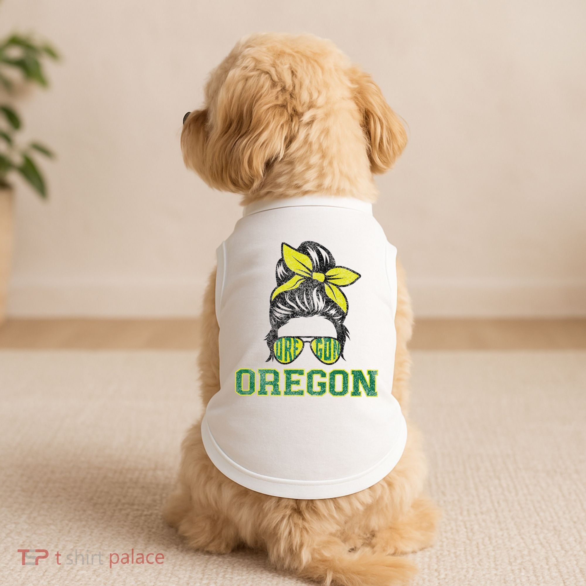 Oregon Lovers Messy Bun Oregon Souvenir Women Doggie Tank