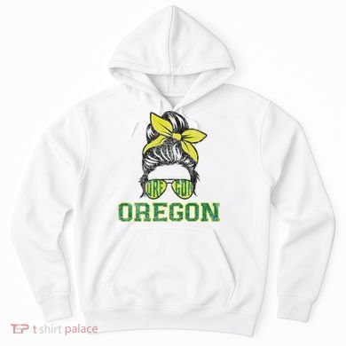 Oregon Lovers Messy Bun Oregon Souvenir Women Hoodie