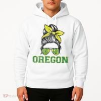 Oregon Lovers Messy Bun Oregon Souvenir Women Hoodie thumb 2