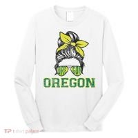 Oregon Lovers Messy Bun Oregon Souvenir Women Long Sleeve Shirt thumb 0