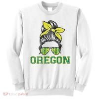 Oregon Lovers Messy Bun Oregon Souvenir Women Sweatshirt thumb 0