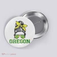 Oregon Lovers Messy Bun Oregon Souvenir Women Button thumb 0