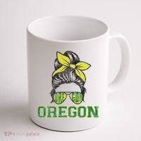 Oregon Lovers Messy Bun Oregon Souvenir Women Coffee Mug thumb 1