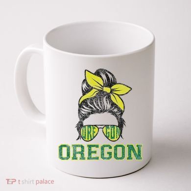 Oregon Lovers Messy Bun Oregon Souvenir Women Coffee Mug
