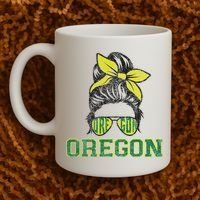 Oregon Lovers Messy Bun Oregon Souvenir Women Coffee Mug thumb 2