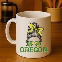 Oregon Lovers Messy Bun Oregon Souvenir Women Coffee Mug thumb 4