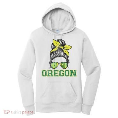 Oregon Lovers Messy Bun Oregon Souvenir Women Women's Hoodie