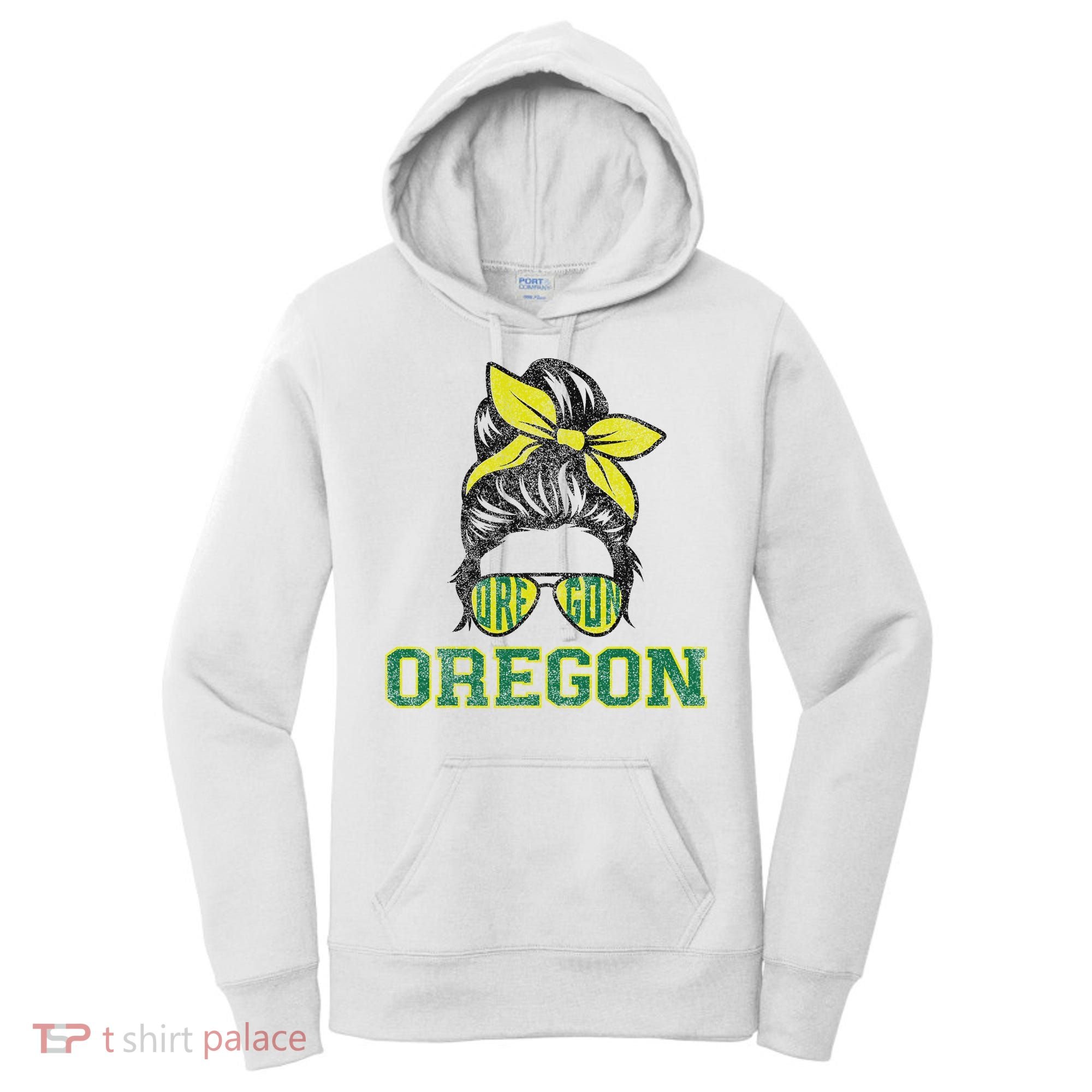 Oregon Lovers Messy Bun Oregon Souvenir Women Women's Hoodie