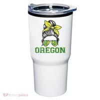Oregon Lovers Messy Bun Oregon Souvenir Women Tumbler thumb 0