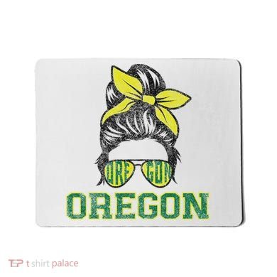 Oregon Lovers Messy Bun Oregon Souvenir Women Mousepad