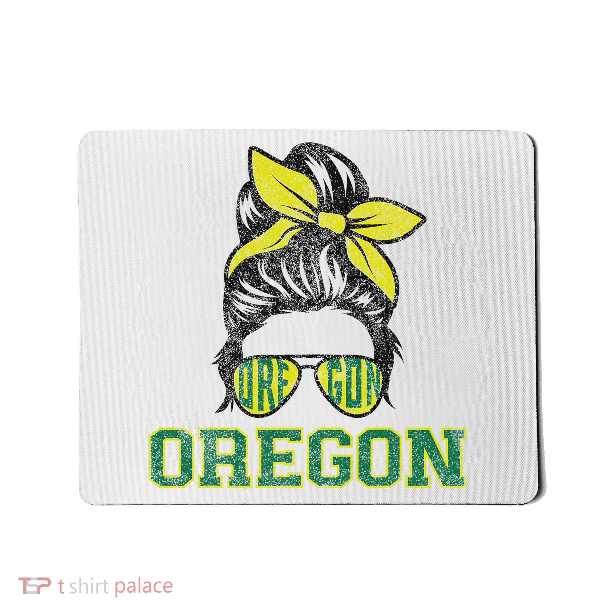 Oregon Lovers Messy Bun Oregon Souvenir Women Mousepad