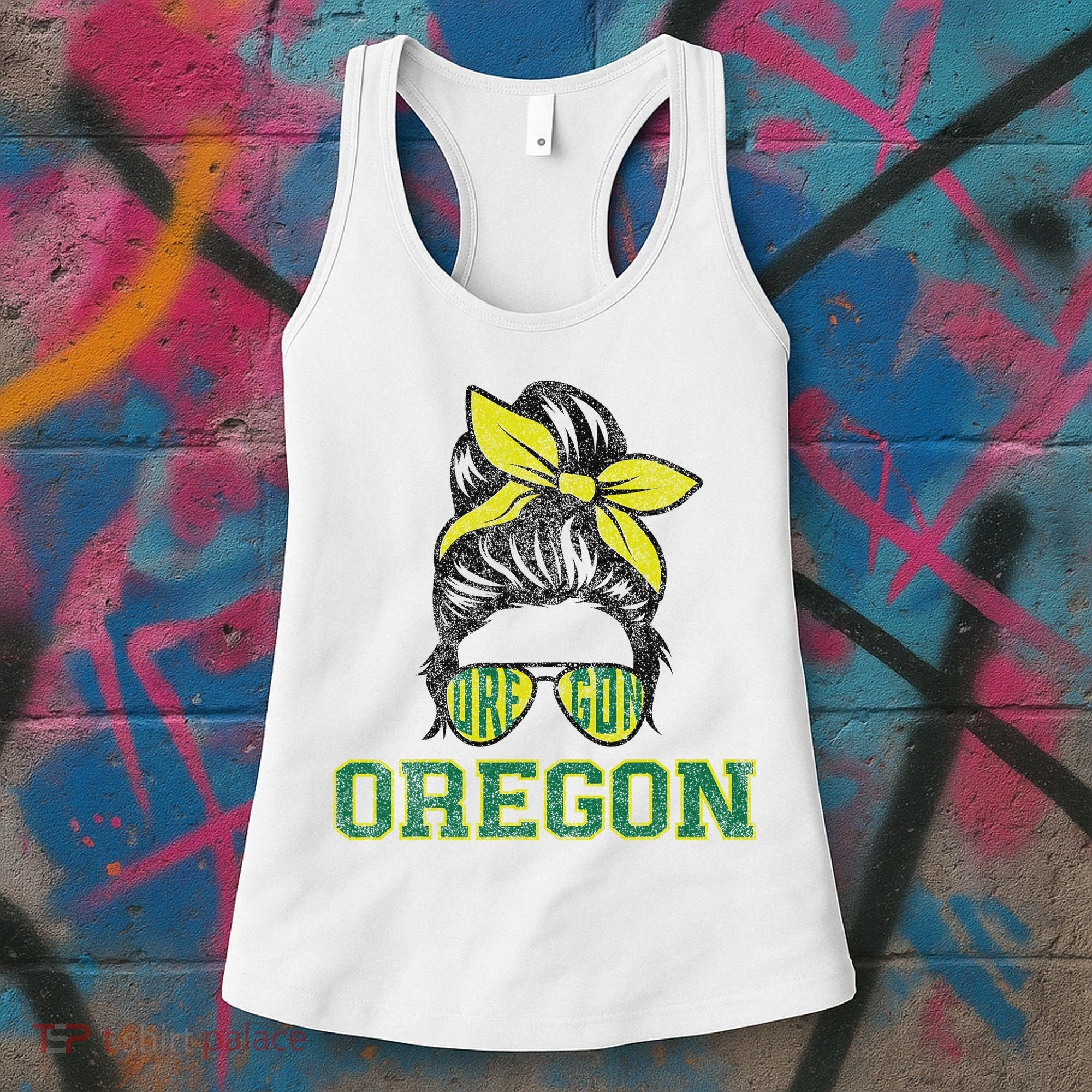 Oregon Lovers Messy Bun Oregon Souvenir Women Women's Tank Top