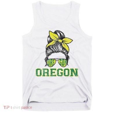 Oregon Lovers Messy Bun Oregon Souvenir Women Tank Top
