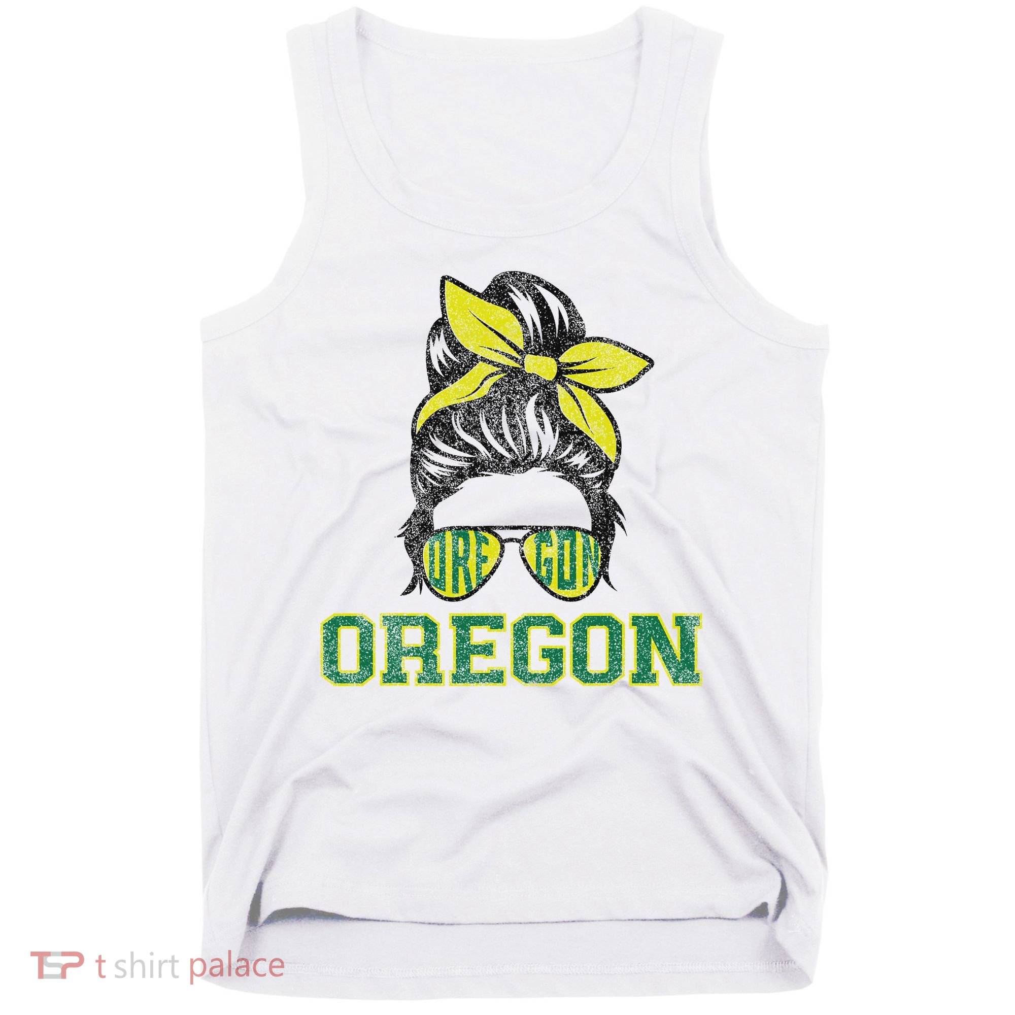 Oregon Lovers Messy Bun Oregon Souvenir Women Tank Top