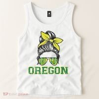 Oregon Lovers Messy Bun Oregon Souvenir Women Tank Top thumb 2