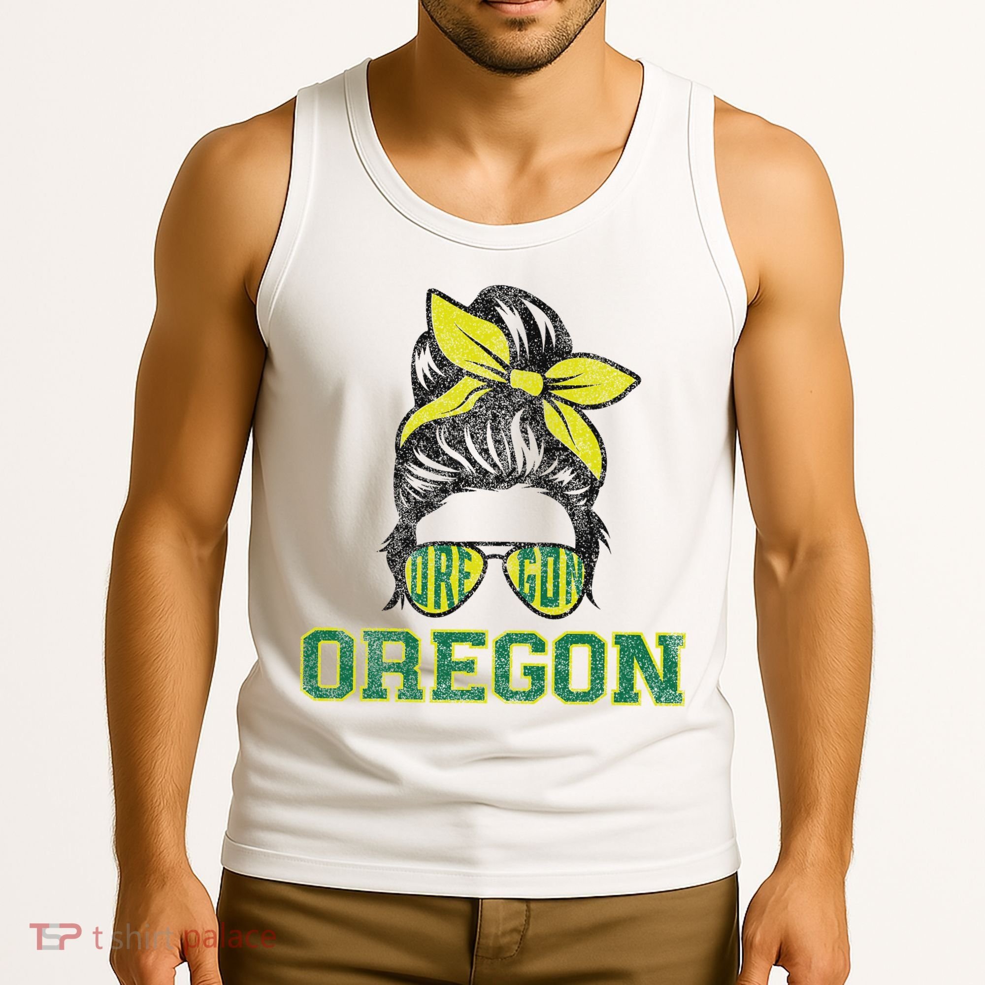 Oregon Lovers Messy Bun Oregon Souvenir Women Tank Top