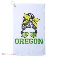 Oregon Lovers Messy Bun Oregon Souvenir Women Golf Towel thumb 0