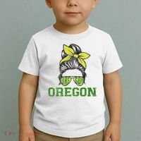 Oregon Lovers Messy Bun Oregon Souvenir Women Toddler T-Shirt thumb 2