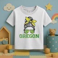 Oregon Lovers Messy Bun Oregon Souvenir Women Toddler T-Shirt thumb 3