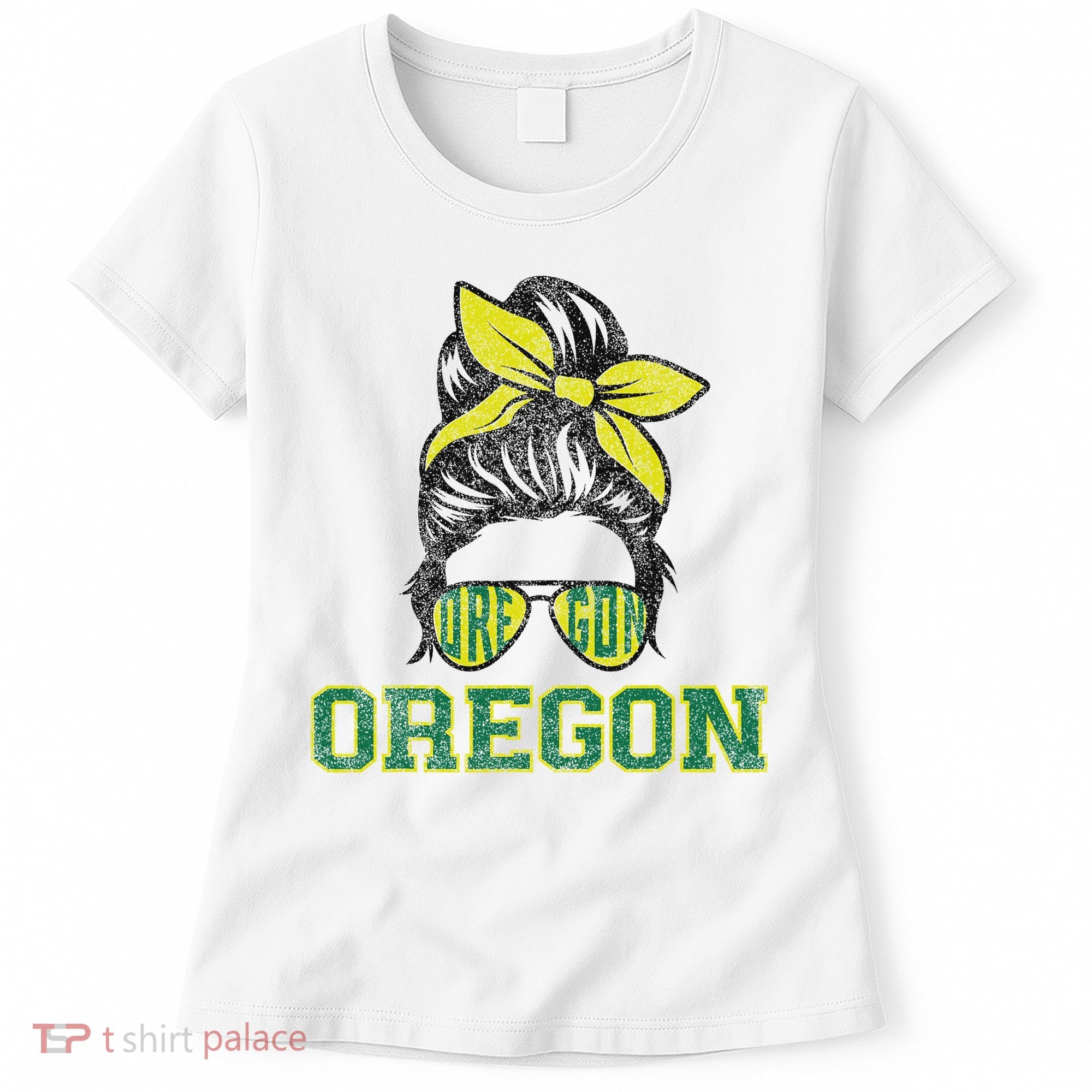 Oregon Lovers Messy Bun Oregon Souvenir Women Women's T-Shirt