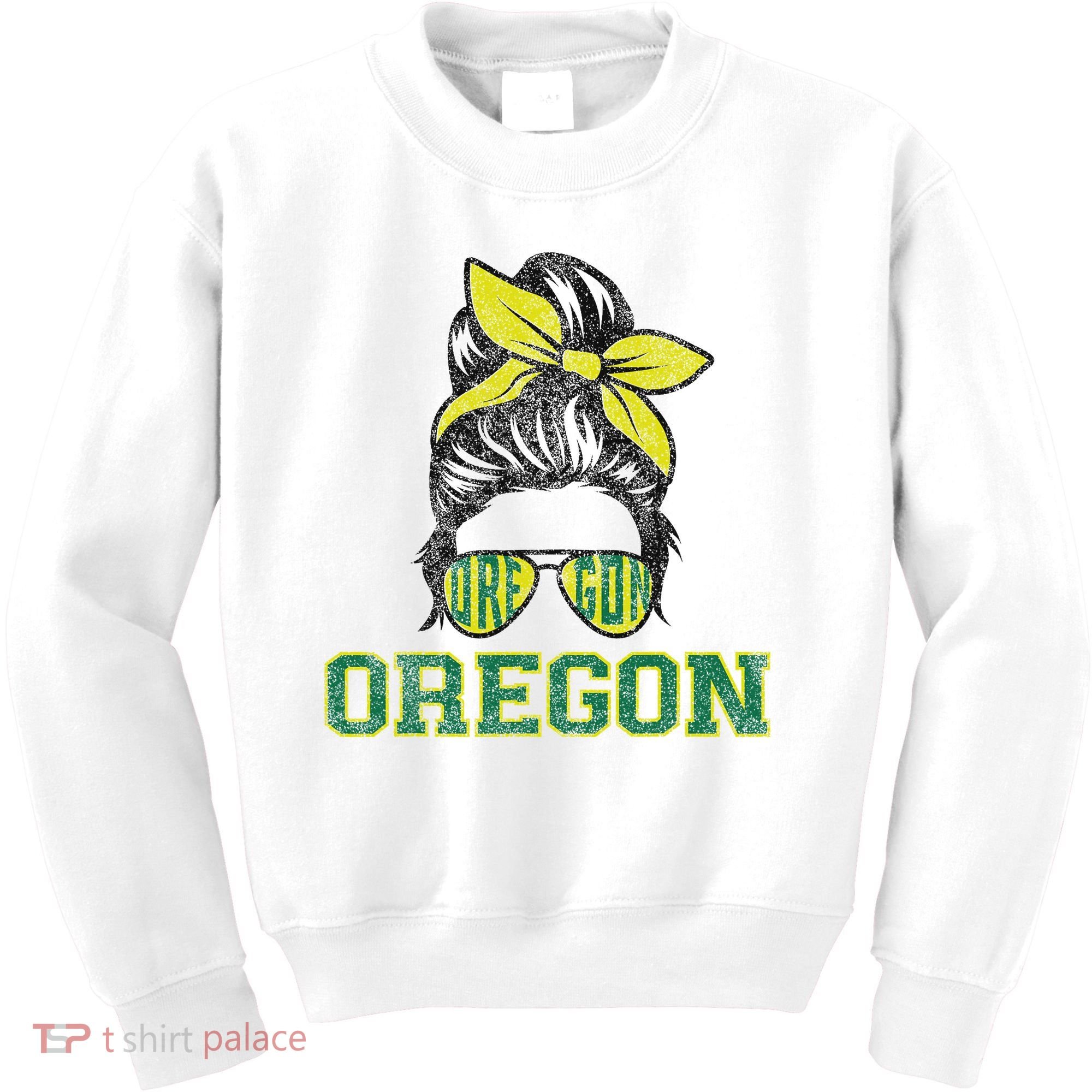 Oregon Lovers Messy Bun Oregon Souvenir Women Kids Sweatshirt