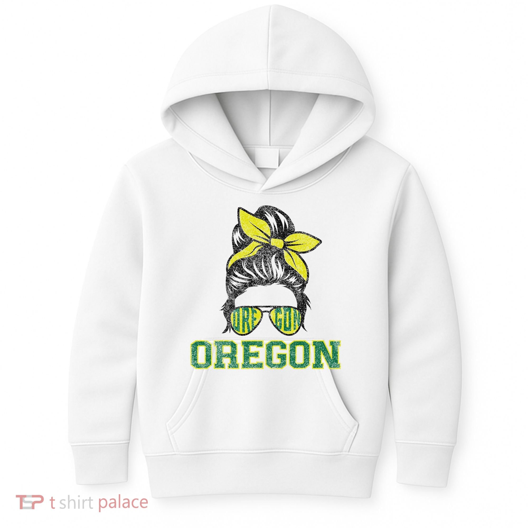 Oregon Lovers Messy Bun Oregon Souvenir Women Kids Hoodie