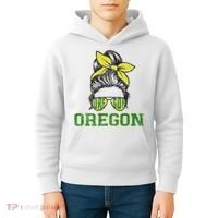 Oregon Lovers Messy Bun Oregon Souvenir Women Kids Hoodie thumb 4