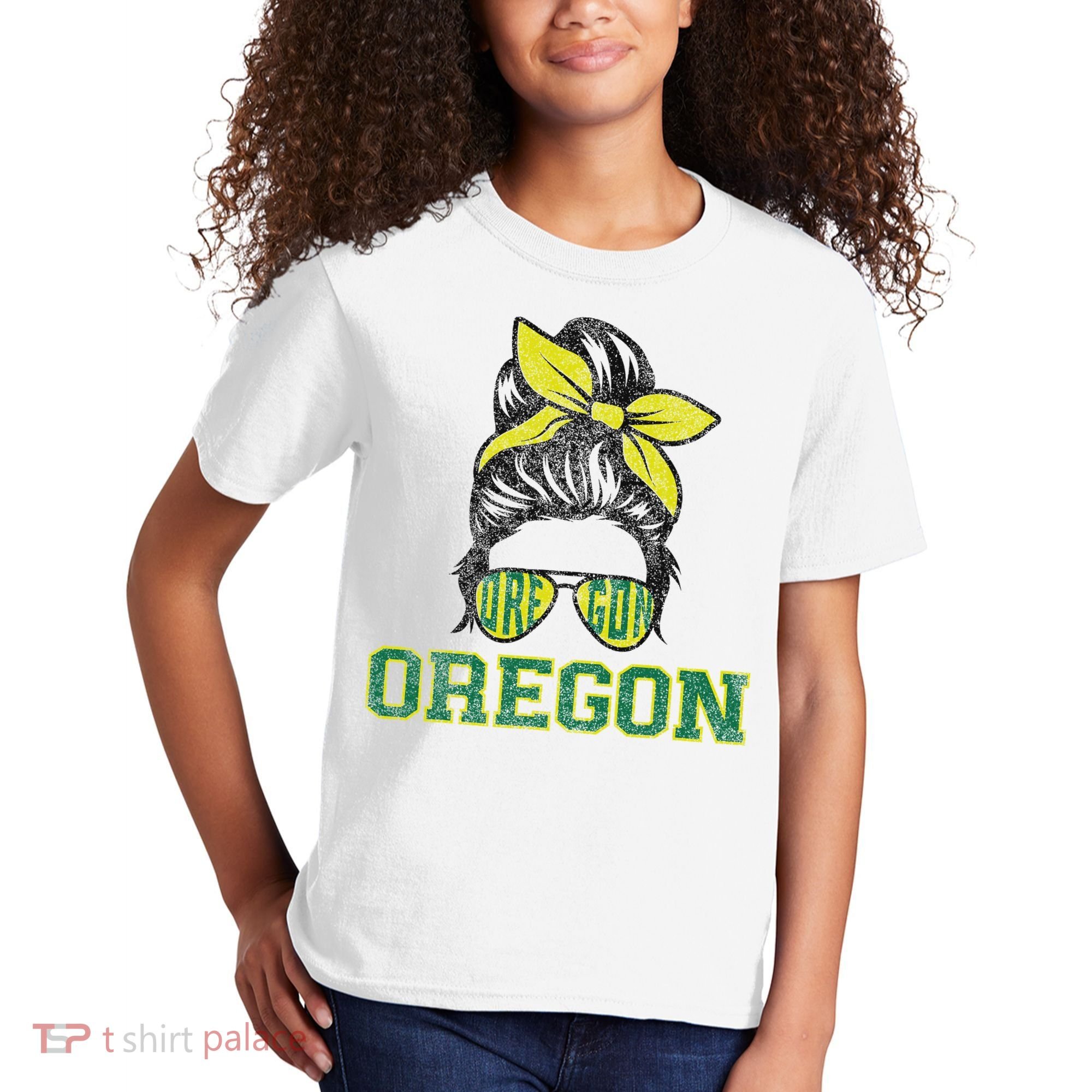 Oregon Lovers Messy Bun Oregon Souvenir Women Kids T-Shirt