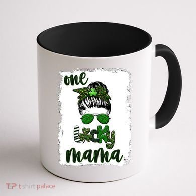 One Lucky Mama Coffee Mug back