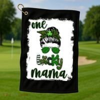 One Lucky Mama Golf Towel thumb 1