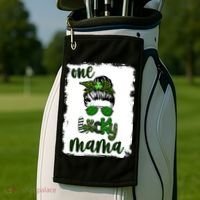 One Lucky Mama Golf Towel thumb 2