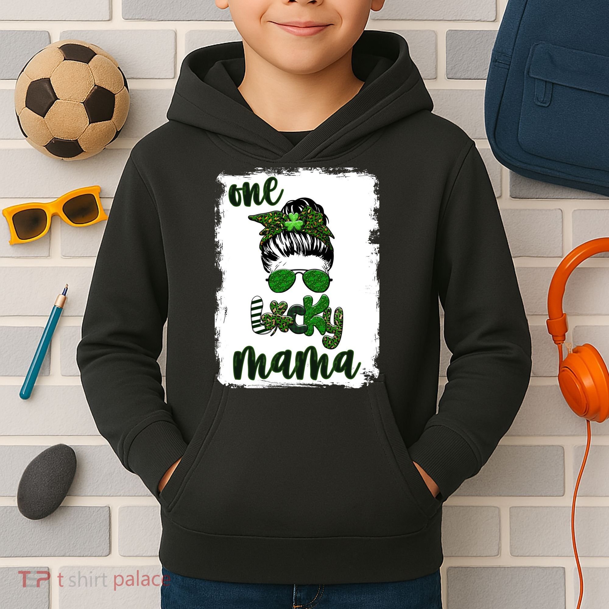 One Lucky Mama Kids Hoodie