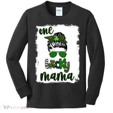 One Lucky Mama Kids Long Sleeve Shirt