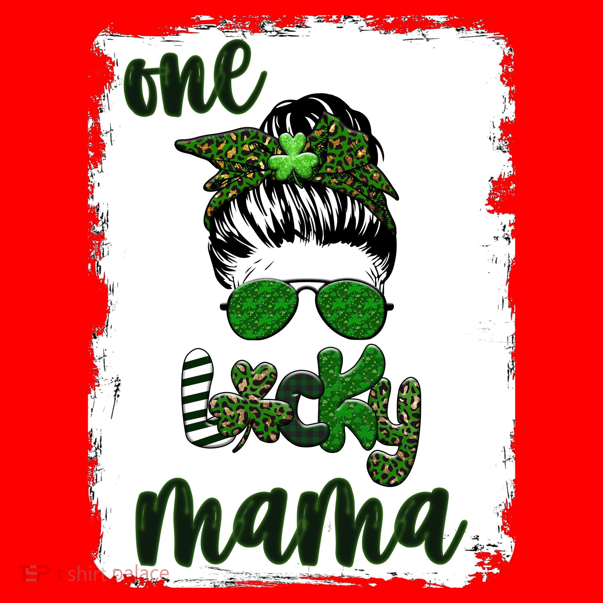 One Lucky Mama Santa Hat