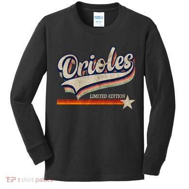 Orioles Last Name Pride Classic Orioles Limited Edition Kids Long Sleeve Shirt