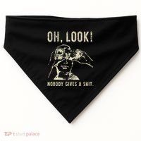 Oh Look Nobody Gives A Shit Sarcastic Retro USA-Made Doggie Bandana thumb 0