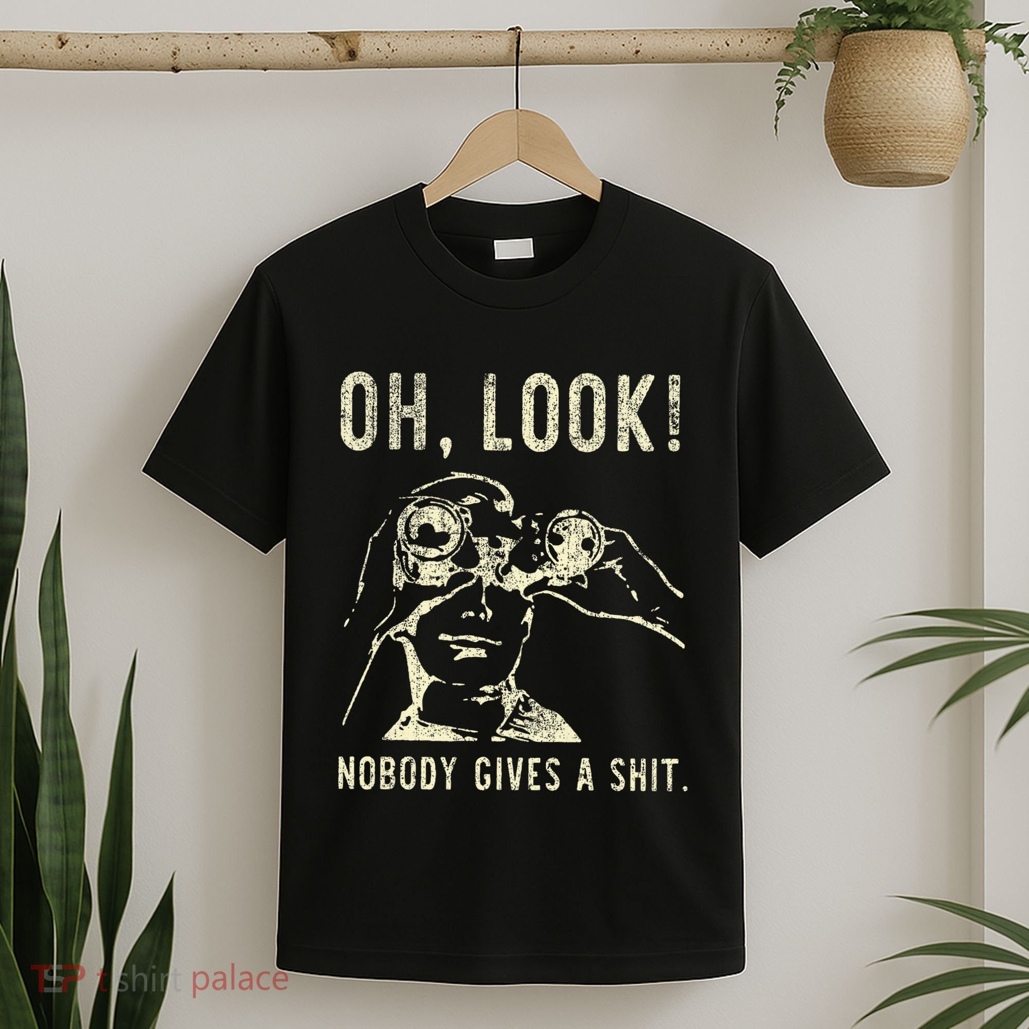Oh Look Nobody Gives A Shit Sarcastic Retro T-Shirt