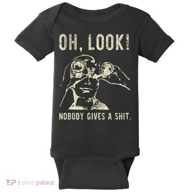 Oh Look Nobody Gives A Shit Sarcastic Retro Baby Bodysuit