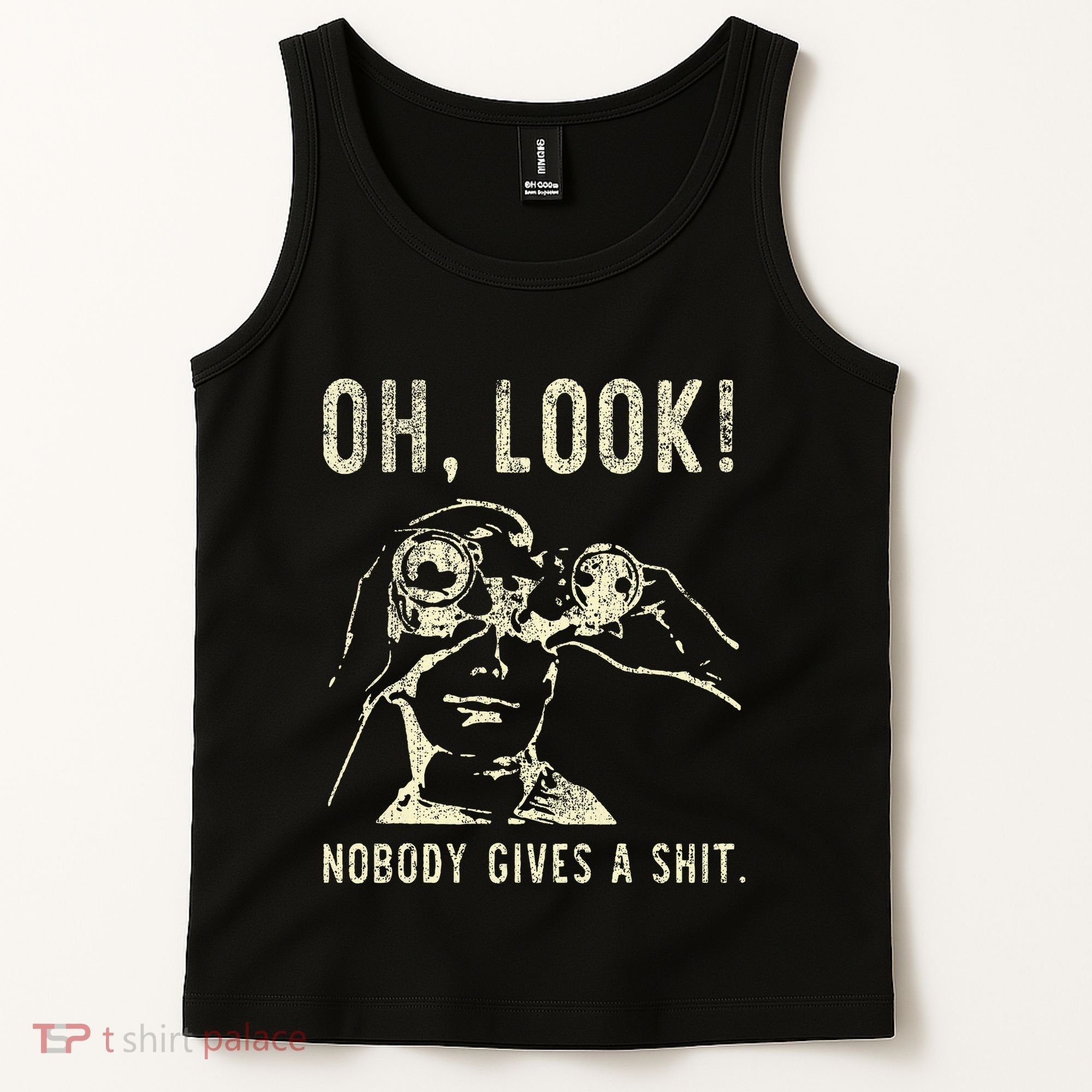 Oh Look Nobody Gives A Shit Sarcastic Retro Tank Top