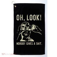Oh Look Nobody Gives A Shit Sarcastic Retro Golf Towel thumb 0