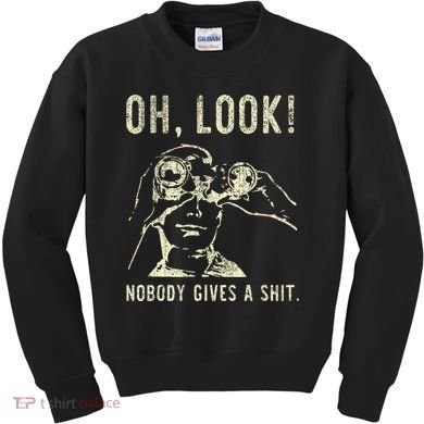 Oh Look Nobody Gives A Shit Sarcastic Retro Kids Sweatshirt