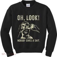 Oh Look Nobody Gives A Shit Sarcastic Retro Kids Sweatshirt thumb 0