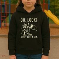 Oh Look Nobody Gives A Shit Sarcastic Retro Kids Hoodie thumb 3