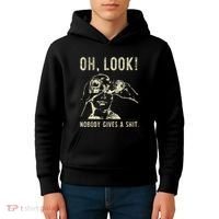 Oh Look Nobody Gives A Shit Sarcastic Retro Kids Hoodie thumb 4
