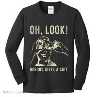 Oh Look Nobody Gives A Shit Sarcastic Retro Kids Long Sleeve Shirt thumb 0
