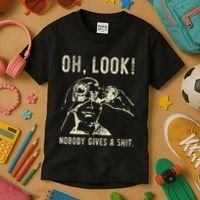 Oh Look Nobody Gives A Shit Sarcastic Retro Kids T-Shirt thumb 3