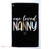 One Loved Nanny Cute Gift Golf Towel thumb 0